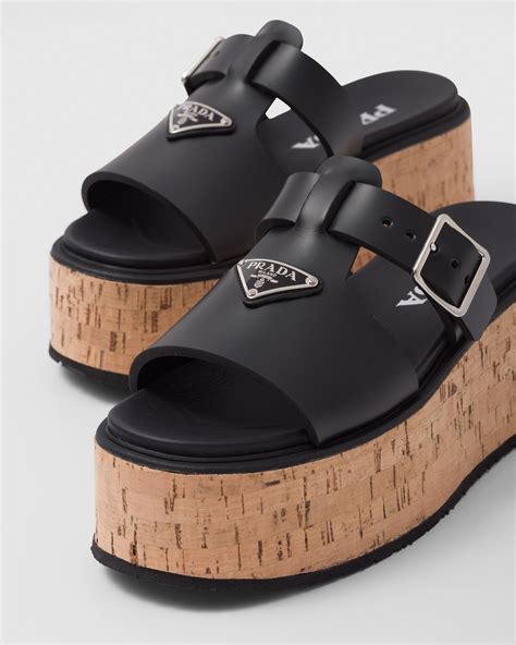 prada platform slide|prada platform sandals outlet.